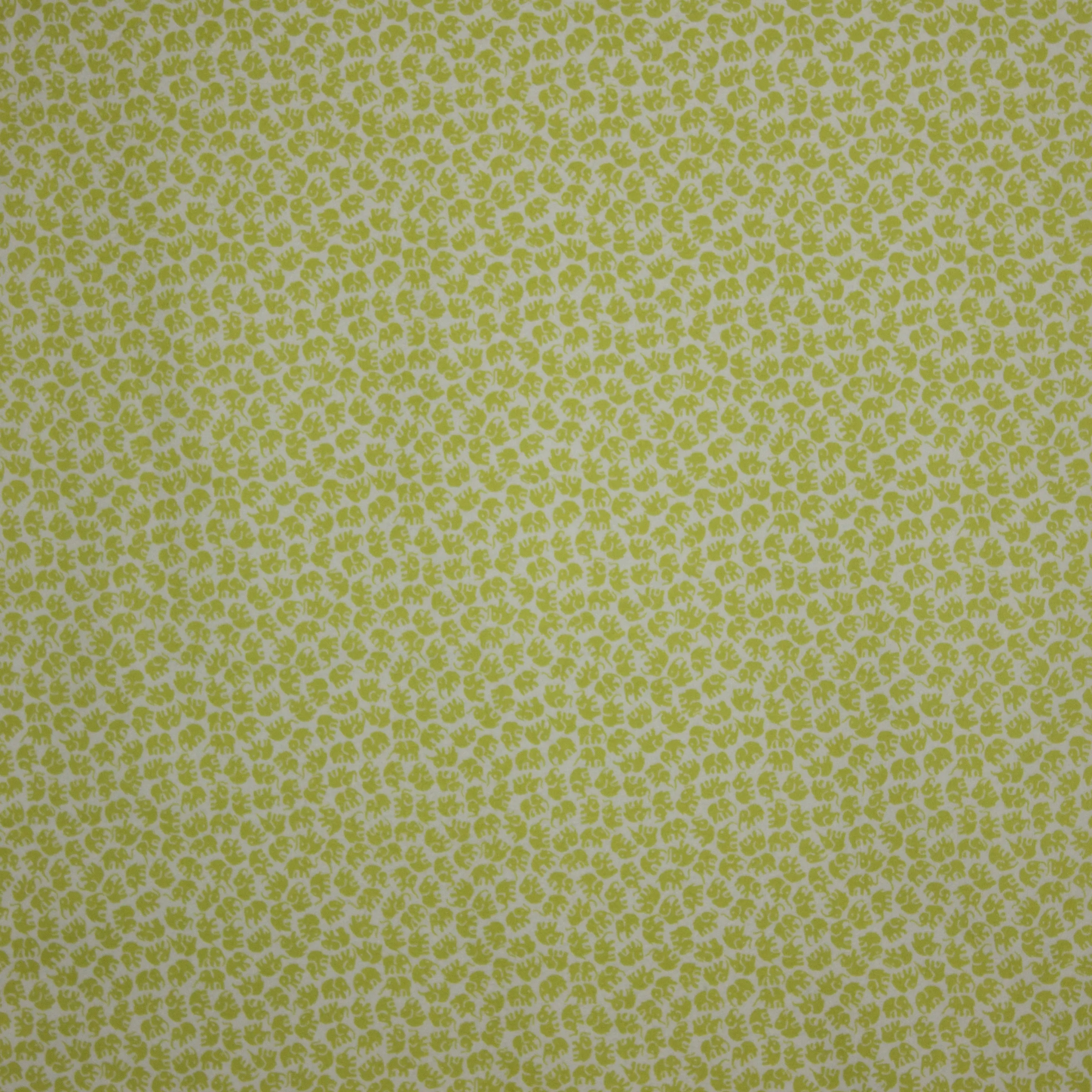 Flanel met groene olifantjes